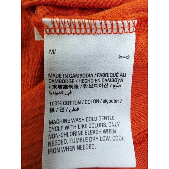 Tasso Elba Size Medium Mens Orange Short Sleeve Spread Collar Cotton Polo - Picture 6 of 9